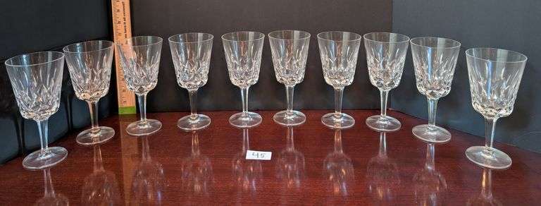 10 pc. Gorham wine glasses(located in dining room)
