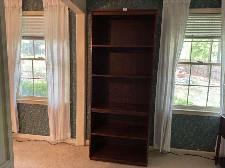 Bookshelf, 31"x16"x77.5"tall, some damage on shelf(located in master bedroom)