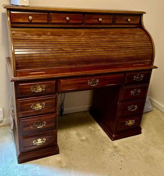 Roll Top Desk with Chair 47.5”x50” (Located in Bedroom to the Right)