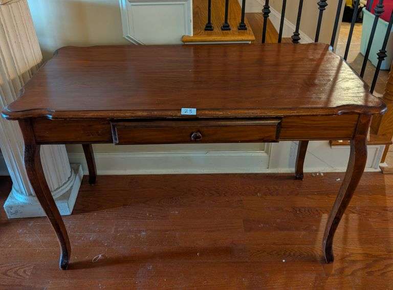 Writing desk with drawer, 47"x24"x30"tall(located in living room)