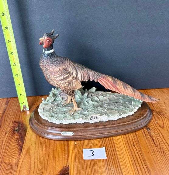 Giuseppe Armani Pheasant Bird Sculpture Figurine (Located in Dining Room)