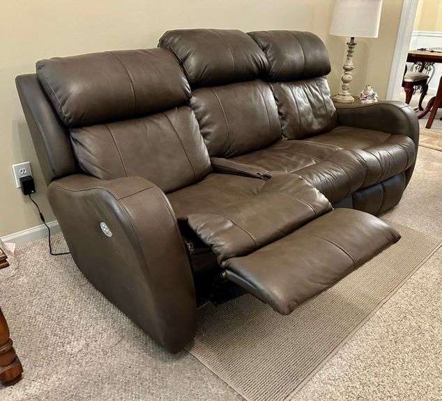 Leather Electric Couch 82” Length (Located in Living Room)
