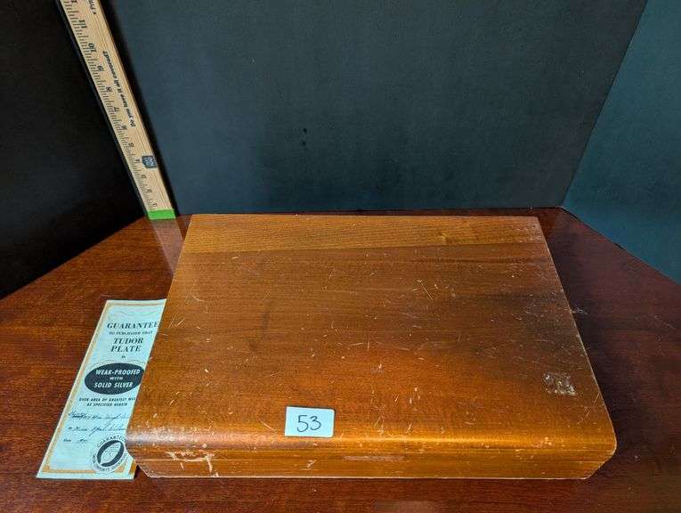 74 pc. Tutor Plate Oneida Community flatware with case(located in dining room)