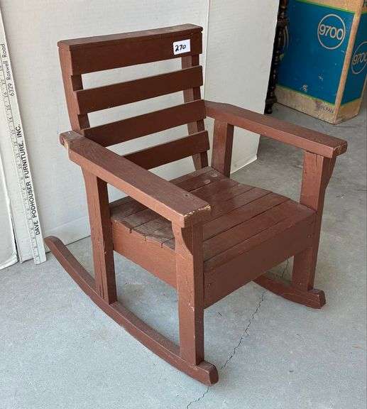 Children’s Rocking Chair, 20 1/2” Tall (Some Damage) (Located Garage)