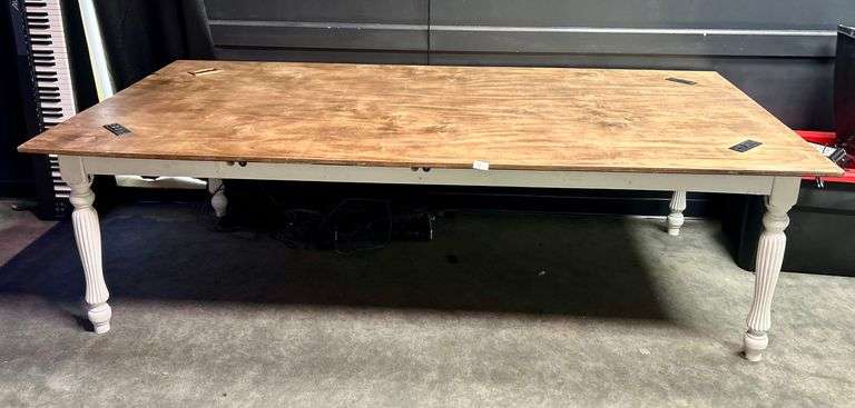Crafting/Project Table with Outlets 29 1/4”x96”x48”(Needs A Little Work)