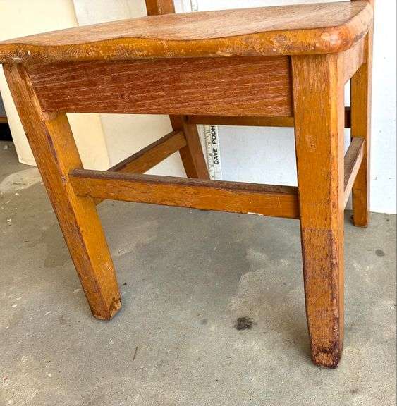 Wooden Chair, 29 3/3” Tall (Has Dings and Water Marks) (Located Garage)