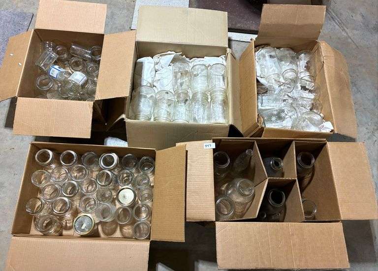 5 Boxes Canning Jars and More (Located Basement Section 1)