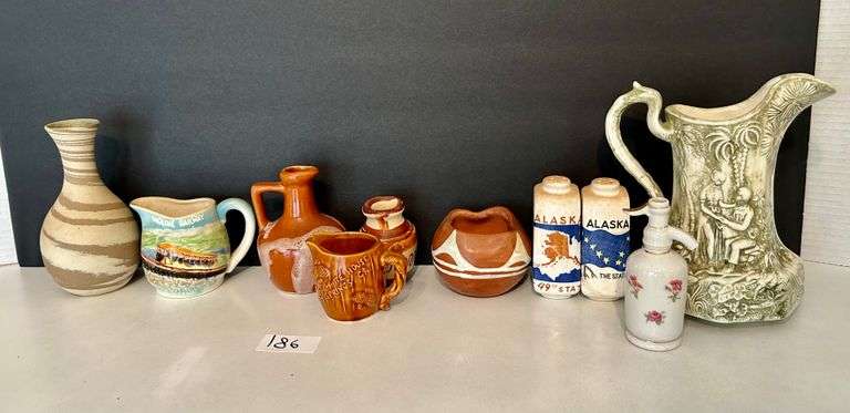 10pc Pitchers,Vases, Salt & Pepper Shakers and More (Located in Kitchen)
