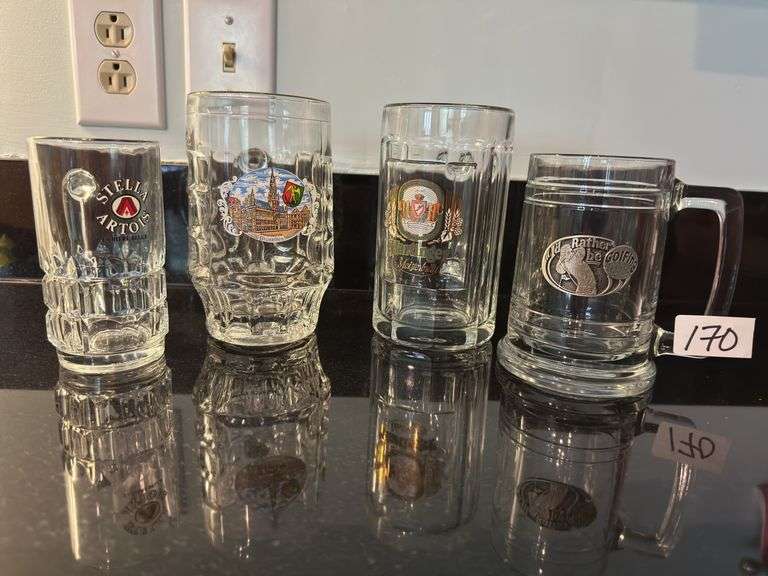 Beer steins (located in kitchen)