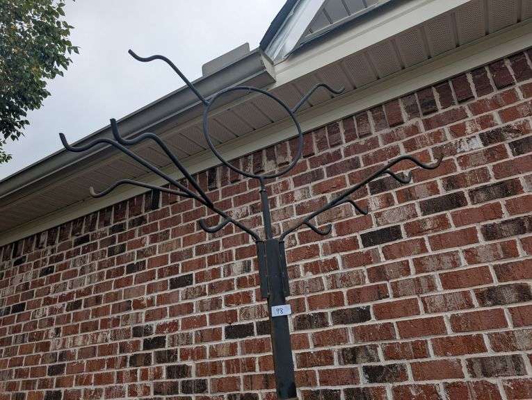 Large metal yard decor, 50" wide x 96" tall(located side of house)