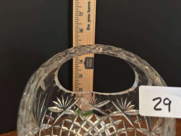 Vintage cut glass crystal basket (located in dining room)