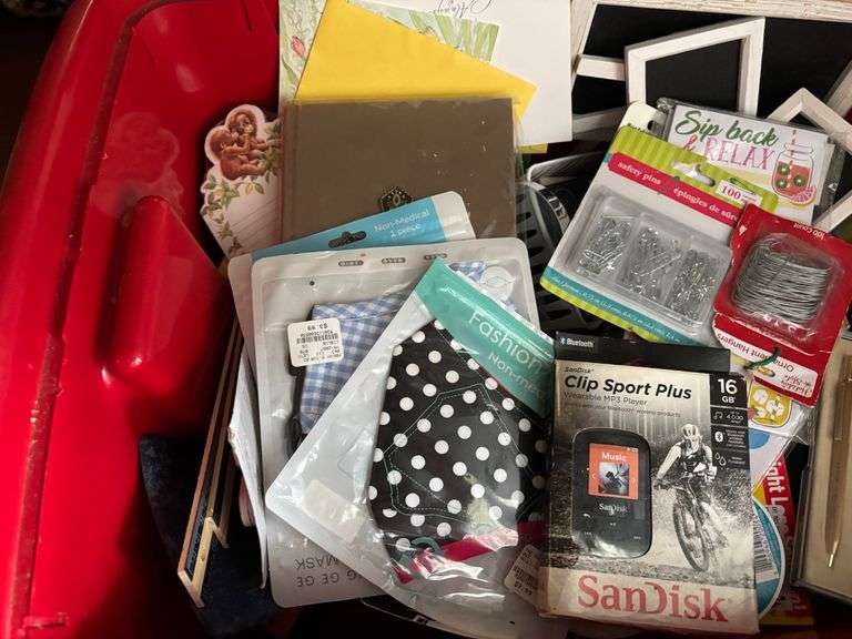 Misc Craft Bin, Face Masks, Notepads, etc. (Located in Living Room)