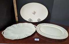 3 pc., 2 Lenox Platters, 1 Formalities by Baum Bros. platter, stand not included (located in dining 