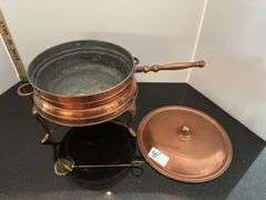 Vintage copper chafing dish (located in dining room)