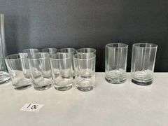 13pc Clear Glass Drinking Glasses (Located in Kitchen)
