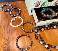 Jewelry Lot of Necklaces, Bracelets, Jewelry Box and More