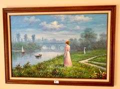 Framed Signed Art 29 1/4”x41 1/4” (Located in Bedroom to the Left)