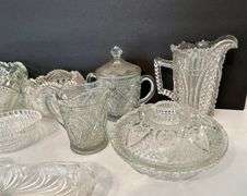 9pc Clear Glass Bowls and More (Located in Master Bedroom)