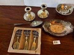10 pc Silver plated and Tin Set (Located in ds back room)