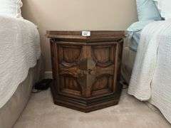 Octagon end table, 25"x25"21.5"(located upstairs)