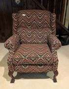 Fabric armchair recliner,39"wide,40"tall(located in family room)