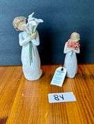 2pc Willow Tree Figurines “Beautiful Wishes” & Surrounded by Love” (Located in Living Room)