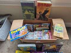 Box full of Garfield books and some Harry Potter(located in front bedroom)