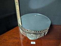 Vintage round mirror cake stand, 30" diameter(located in back bedroom)
