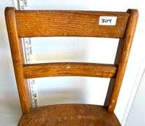 Wooden Chair, 29 3/3” Tall (Has Dings and Water Marks) (Located Garage)