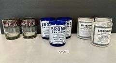 8pc Coca-Cola, Bromo Seltzer and Listerine Glasses (Located in Kitchen)