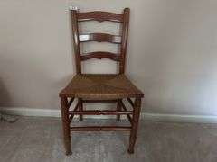 French country ladder back chair, 35" tall(located upstairs)