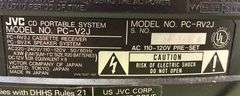 JVC CD Portable System (Power Cord Included) (Located Basement Water Heater Room)