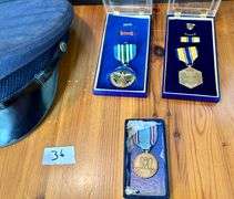 Air Force Dress Hat and Medals (Located in Kitchen)