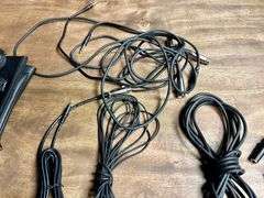 Lot of Audio Cords, Microphone Bags and More