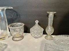 10pc Clear Glass Vases and More (Located in Master Bedroom)