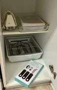 Cabinet Lot of Adaptive Utensil Set, Salt & Pepper Shakers and More (Located in Kitchen)
