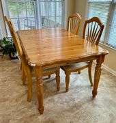Kitchen Table with 4 Chairs and Leaf 30”x65”x39.5”(Located in Kitchen)