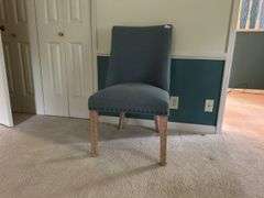 Upholstered chair, 38" tall (located in master bedroom)