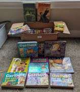 Box full of Garfield books and some Harry Potter(located in front bedroom)