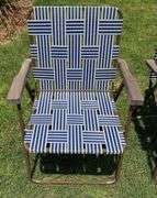 2 pc Collapsable Metal Frame, Plastic Arm, Outdoor Chairs (Located Garage)