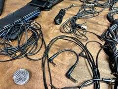 Lot of Audio Cords, Microphone Bags and More