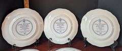 6 pc. The Spider Blueroom Collection decorative plates, stands not included(located in dining room)