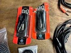12pc Audio Cables, Adapters, and More