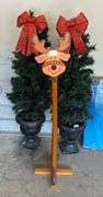 Large Lighted Snowman, Faux Potted Trees, Lighted Deer and More (Located Garage)