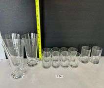 13pc Clear Glass Drinking Glasses (Located in Kitchen)