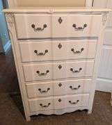 Stanley furniture 5 drawer dresser, 35"x18"x52" tall(located in DS back bedroom)