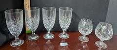 6 pc.Ice tea stemmed goblets, brandy glasses(located in dining room)