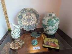 7 pc.-Decorative vase, plate, and more(located in living room)