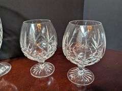 6 pc.Ice tea stemmed goblets, brandy glasses(located in dining room)