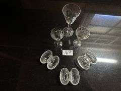 Cordial set and candy dishes (Located in kitchen)